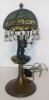 Brass Genie Lamp with Murino Stained Glass Shade - 2