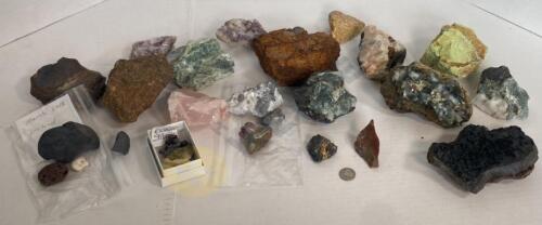 Pink Quartz, Amethyst, Pyrite Magnetite, and More