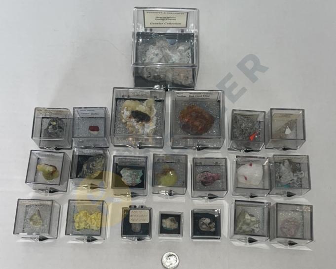 Rock Collection in Display Cases