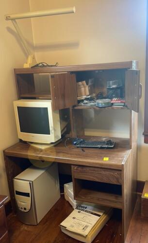 Computer Desk, Shelving Unit, Swivel Chair, and More