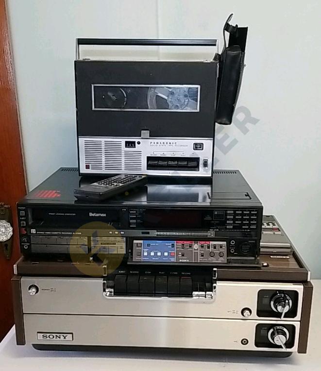 2 Betamax VCRs and Solid State Tape Recorder