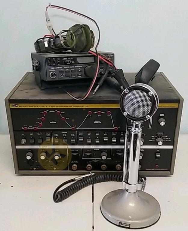 CB Radio, Headphones, Sweep/Marker Generator, and Astatic Microphone