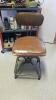 Rolling Cart with Contents and a Vintage Stool Seat - 2