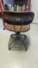Rolling Cart with Contents and a Vintage Stool Seat - 5