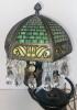 Brass Genie Lamp with Murino Stained Glass Shade - 23