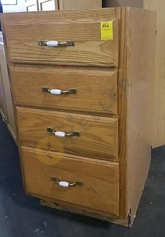 4 Drawer Oak Front Under Counter Kraftmade Cabinetry Cabinet