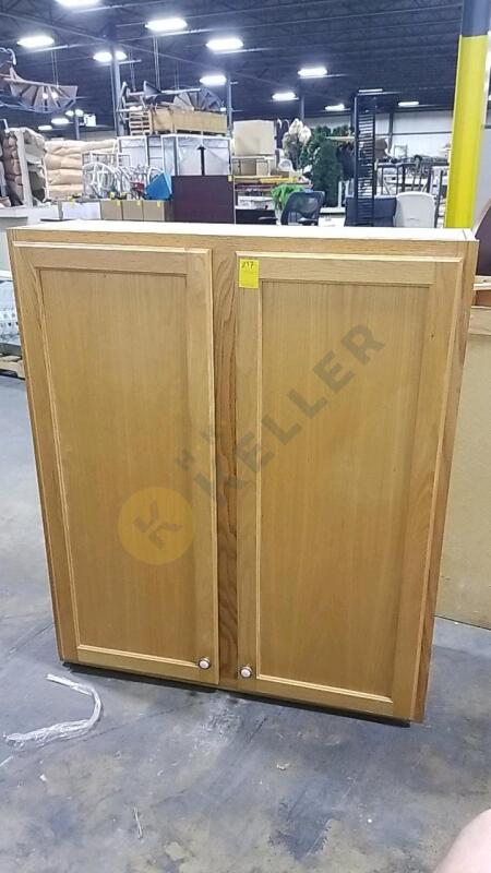 Double Door Oak Front Cabinet
