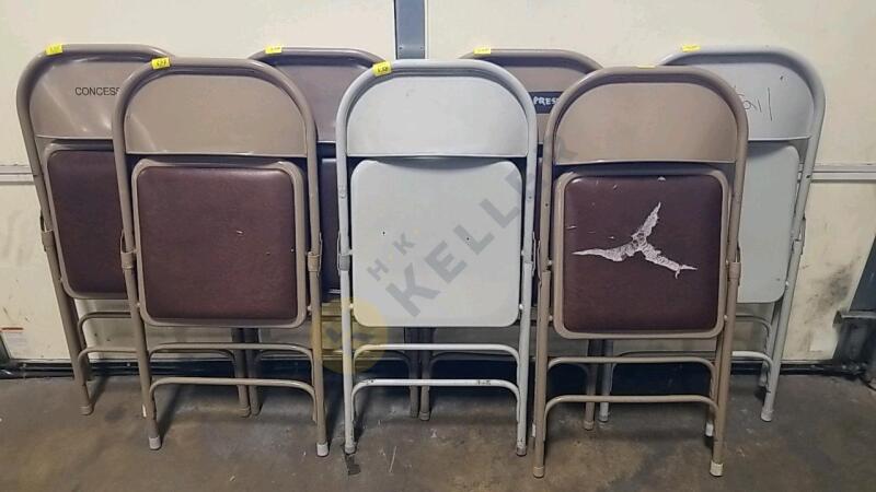 7 Assorted Metal Folding Chairs