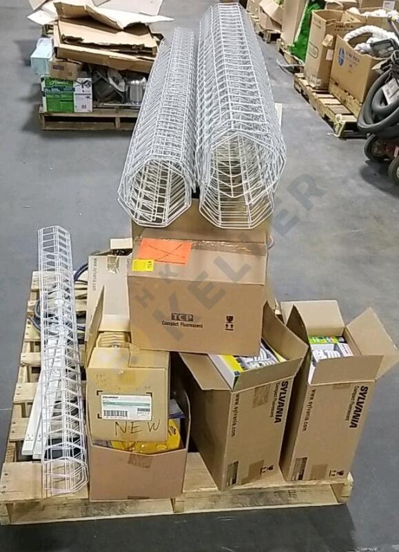 Light Bulbs, Electrical Hardware, and Wire Cage Light Protectors
