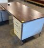 Metal L-Shaped Desk with Return - 2