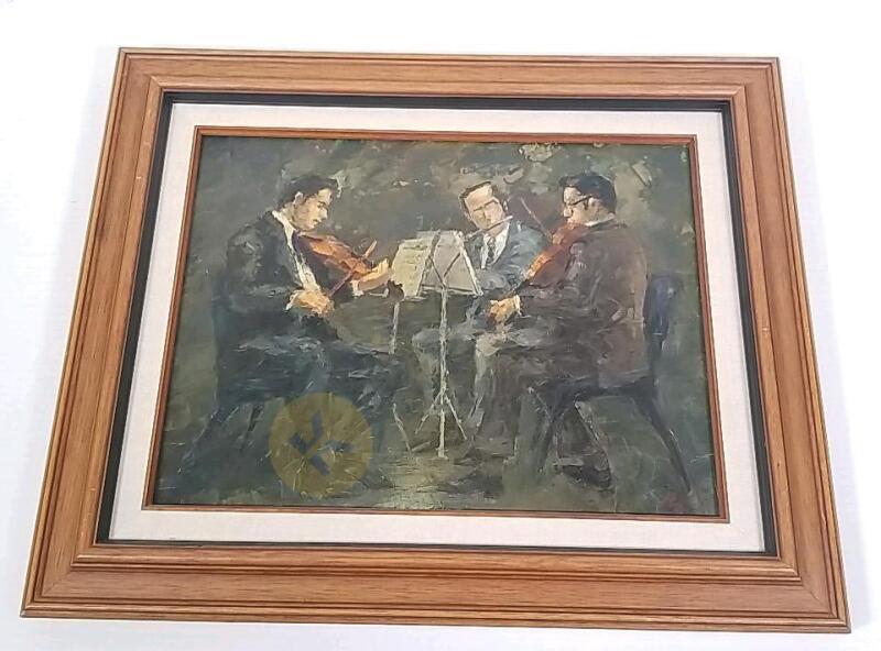 MCM Original Oil Painting “Trio” by Ron Blumberg