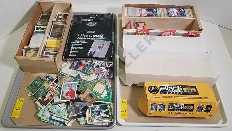 1980s - 1990s Baseball Cards, Card Protectors, and Plastic Card Sheets