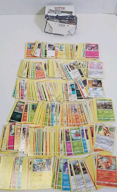 Approximately 300 Pokemon Sun & Moon Ultra Prism Trading Cards From 2018
