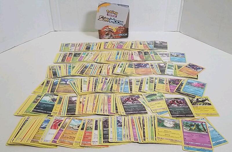 Approximately 300 Pokemon 2017 Sun & Moon Loose Trading Cards