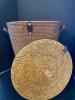 Wicker Hamper with Leather Handles and Lid - 6