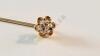14K Gold Stick Pin with Diamond and 2 Gold Rings - 4