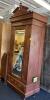 Antique Wardrobe with Beveled Mirrored Door - 2