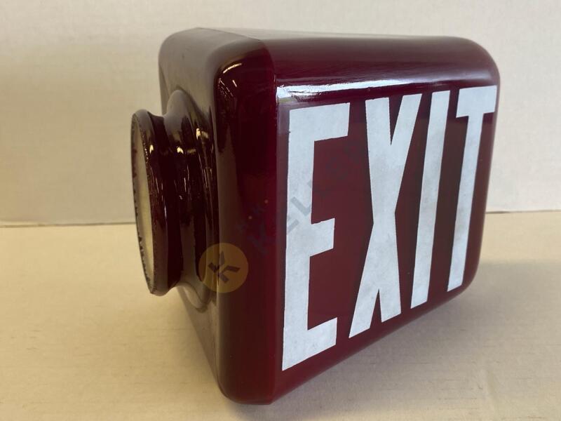 1930s Art Deco Two-Sided Theater Exit Globe Sign