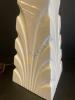Art Deco White Pottery Pylon MCM Lamp - 2