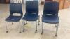 5 Rolling Plastic and Metal Desk Chairs