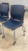 5 Rolling Plastic and Metal Desk Chairs - 2