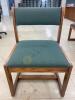3 Green Upholstered Rocking Desk Chairs - 2
