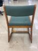 3 Green Upholstered Rocking Desk Chairs - 5