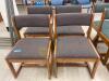 4 Grey Upholstered Rocking Desk Chairs