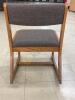 4 Grey Upholstered Rocking Desk Chairs - 6