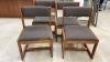 4 Grey Upholstered Rocking Desk Chairs - 7