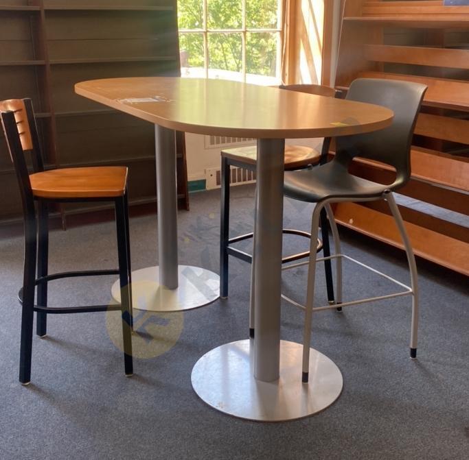 Bartop Pedestal Table with 2 Chairs