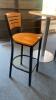 Bartop Pedestal Table with 2 Chairs - 4