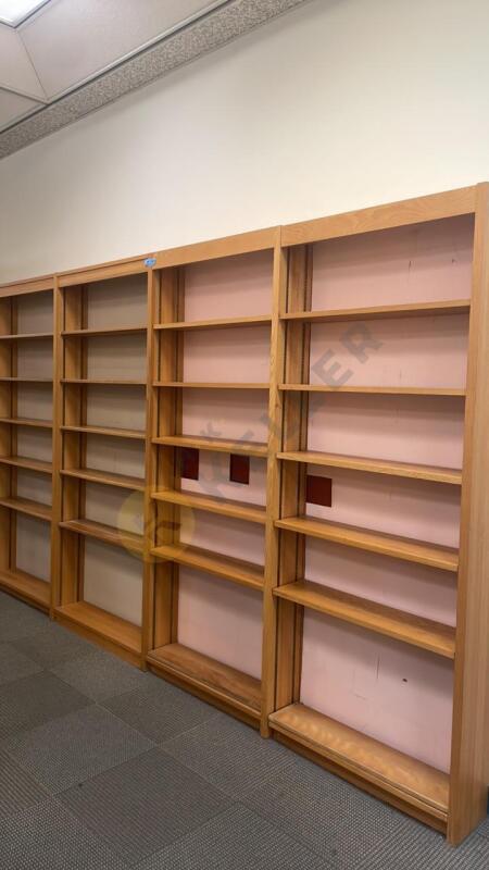4 Section Wooden Bookshelf