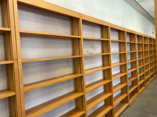 8 Section Wooden Bookshelf