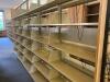 Double Sided Metal Bookshelves with Wood Endcaps and Attached Metal Rack - 2