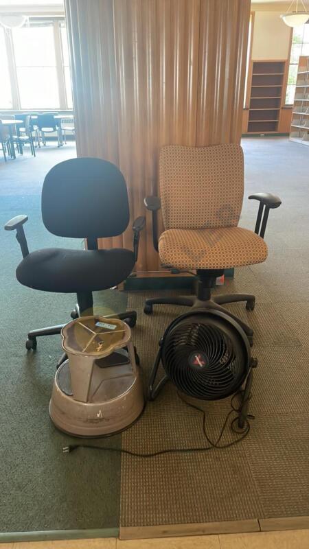 Office Chairs, Vornado Fan, and More