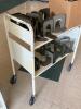 2 Metal Rolling Cart, Bookends, and More - 6