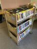 Double Sided Metal Cart with DVD's - 3