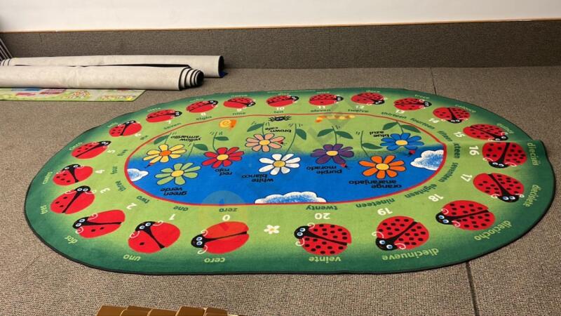 Oval Educational Counting Rug