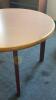 Round Wooden Table with Metal Legs - 2