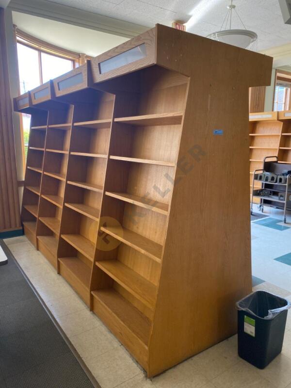Double Sided Wooden Bookshelves
