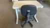 Plastic Work Desk and Swivel Chair