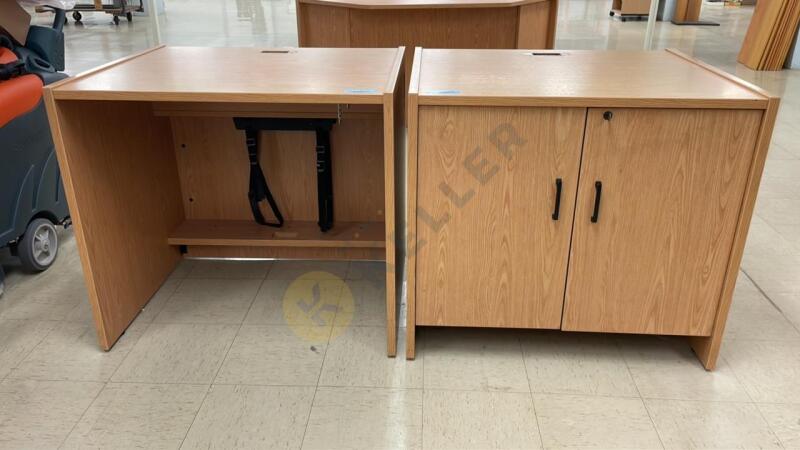 Desk and Cabinet