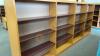 Wooden Double-Sided Bookshelf with Metal Shelves - 4