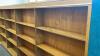 Wooden Double-Sided Bookshelf with Carpeted Endcap - 3