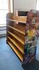 Double-Sided Wooden Bookshelf - 3