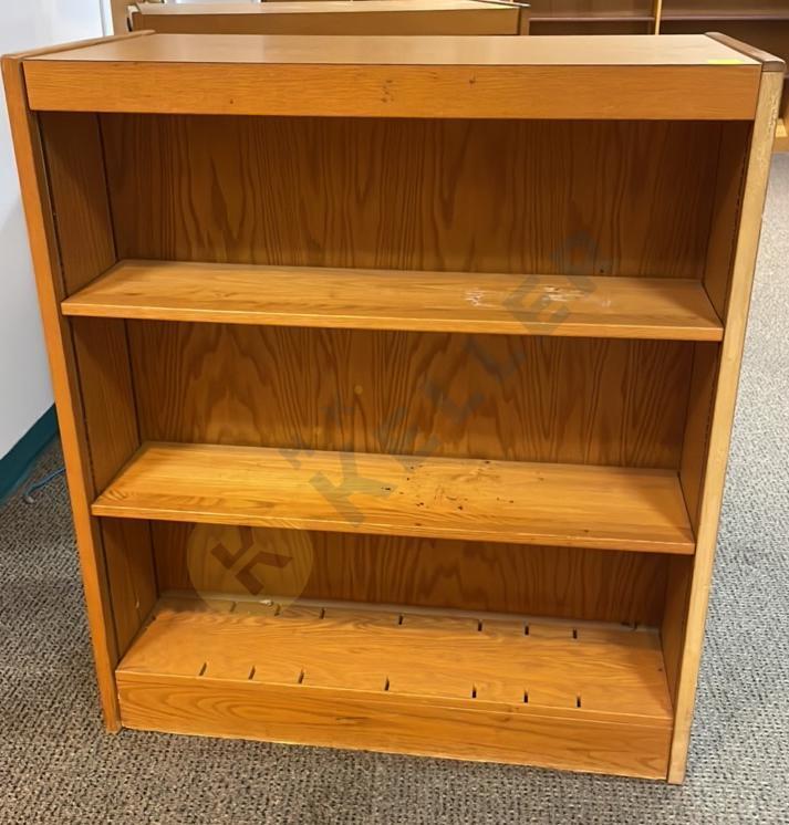 Double-Sided Wooden Bookshelf