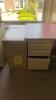 Corner Desk, Chair, Cubicle Wall, and Shelves - 4