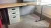 Office Cubicle Desk with Filing Cabinet and Shelves - 2