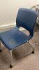 Two Person Laminate Work Table and Rolling Chairs - 2